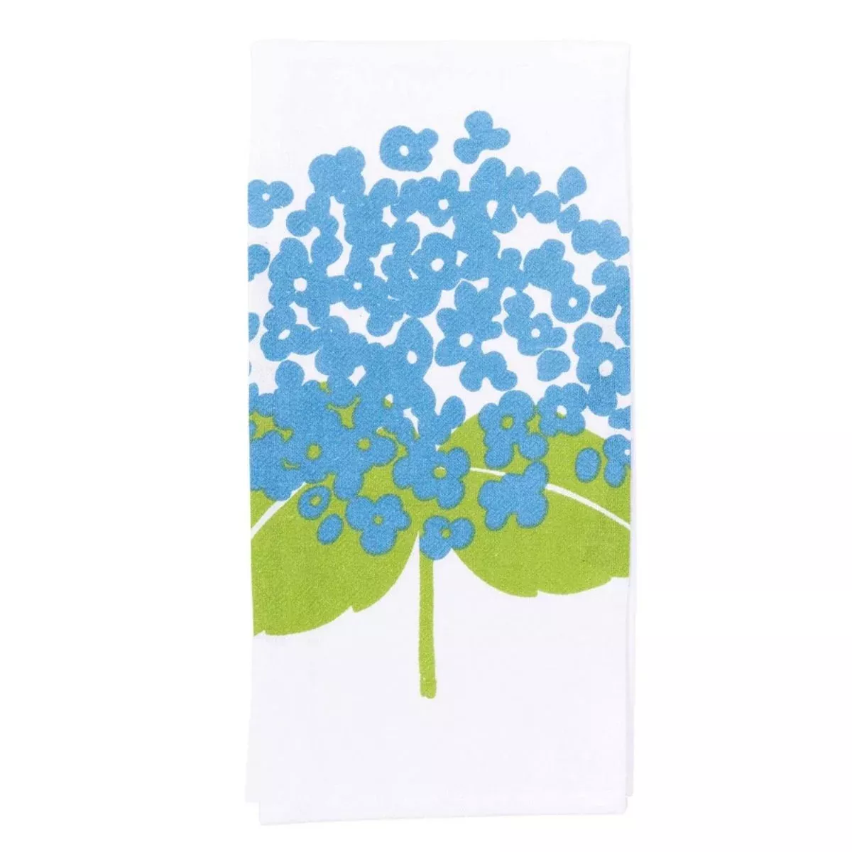 Hydrangea and Stripes Cotton Kitchen Towels, Set of 3