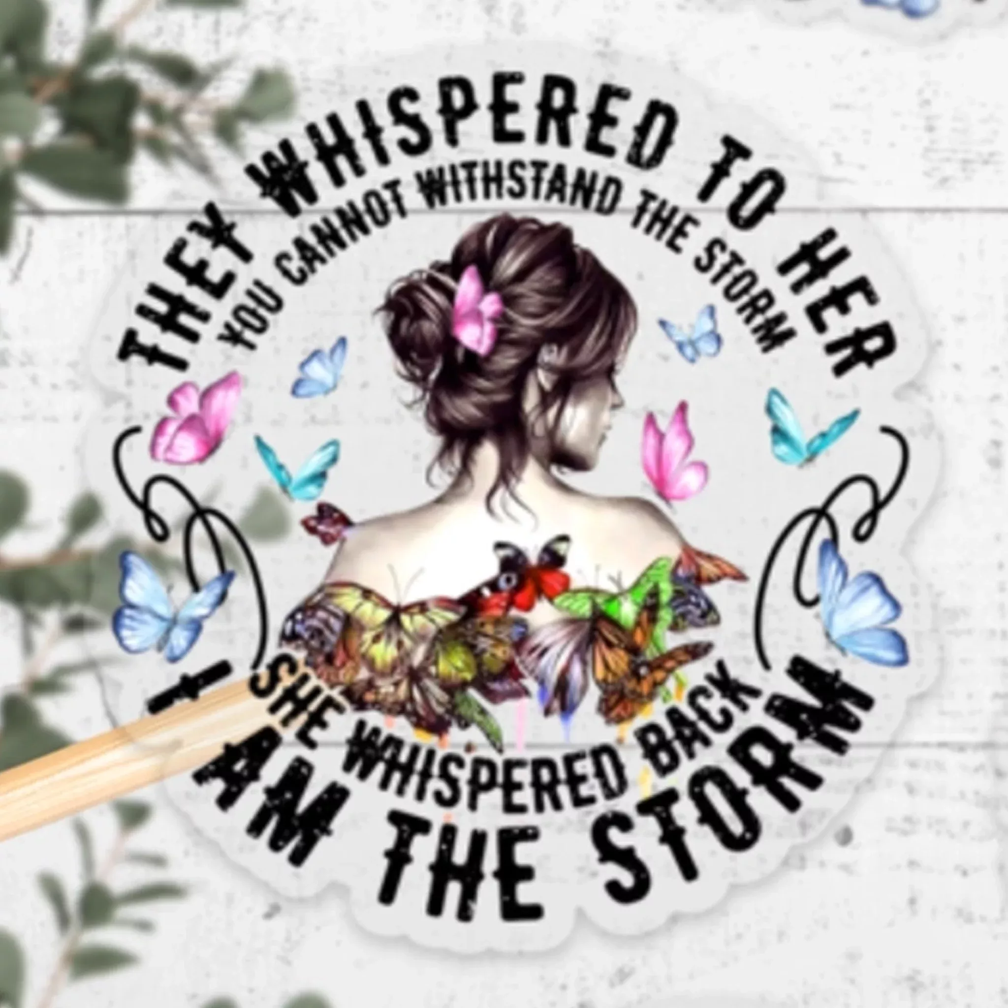 I Am The Storm Clear Background Vinyl Sticker