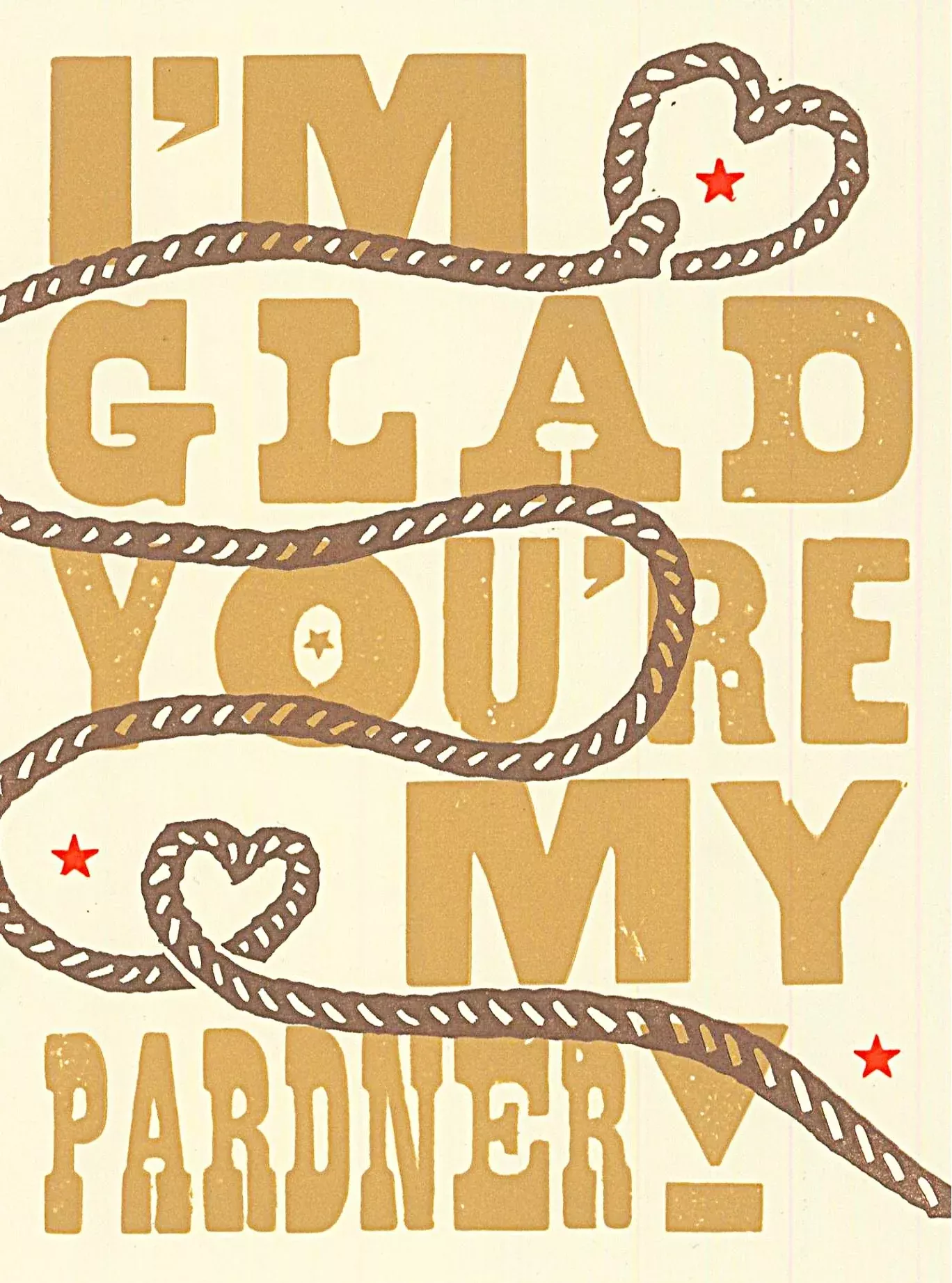I'm Glad You're My Partner Greeting Card
