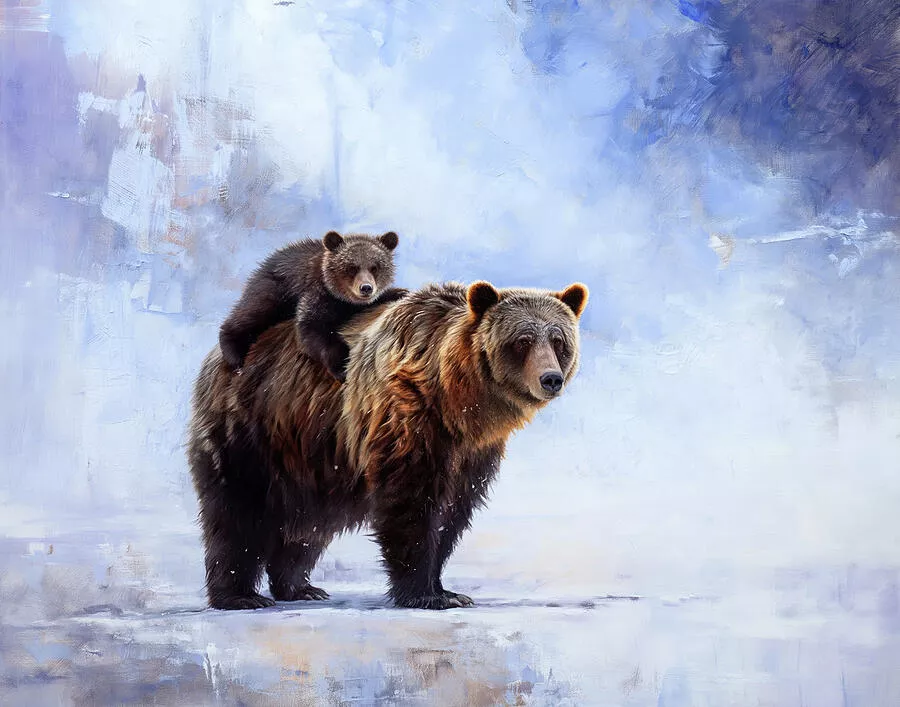 In Her Care, Mother Bear and Cub