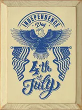 Independence Day 4th of July - Wooden Sign