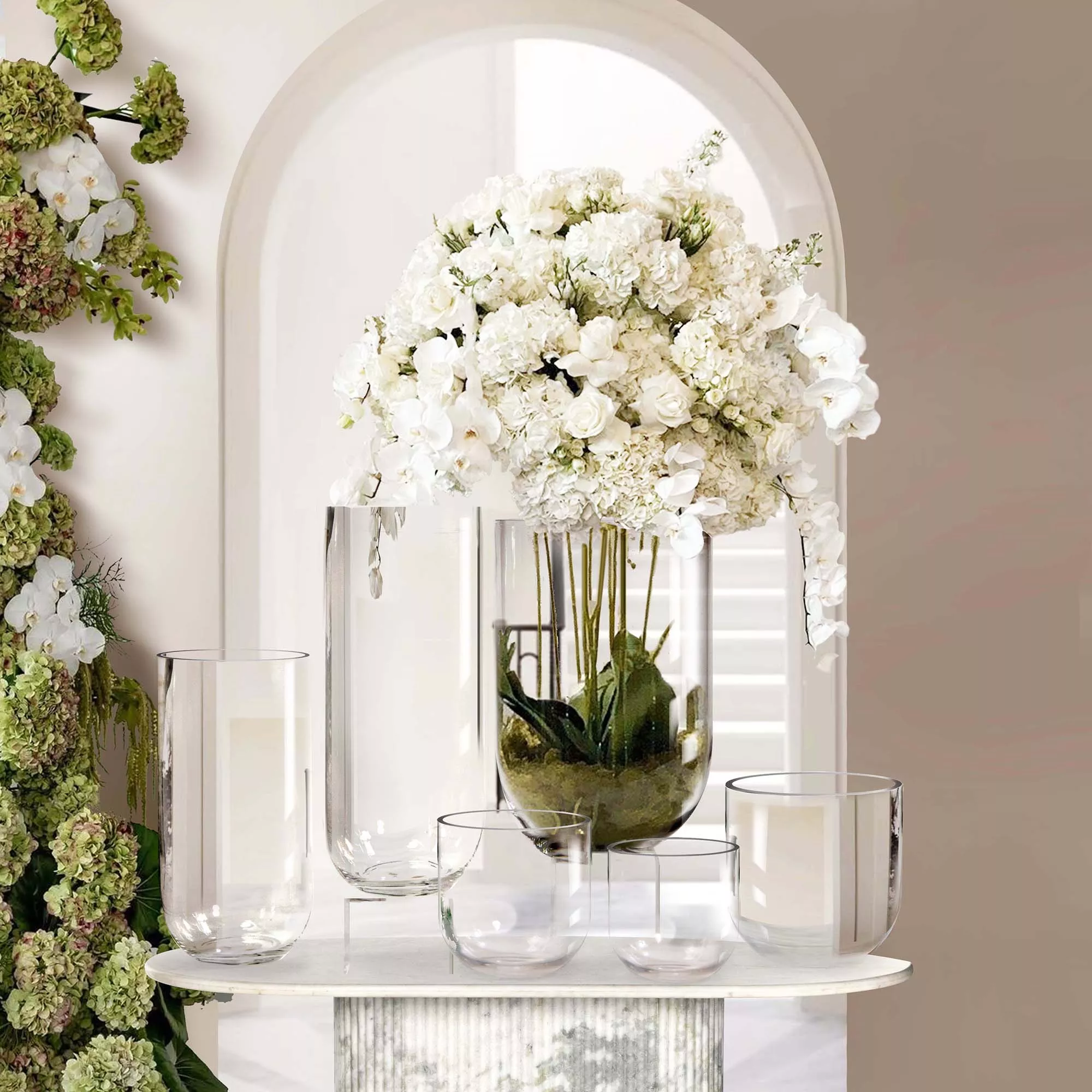 Inverted Dome Premium Glass Vase