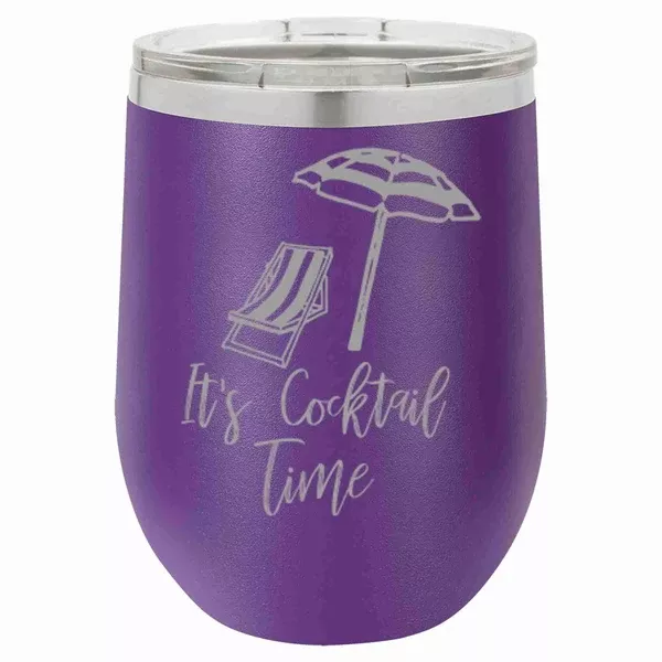 "It's Cocktail Time!" 12 oz Wine Mug