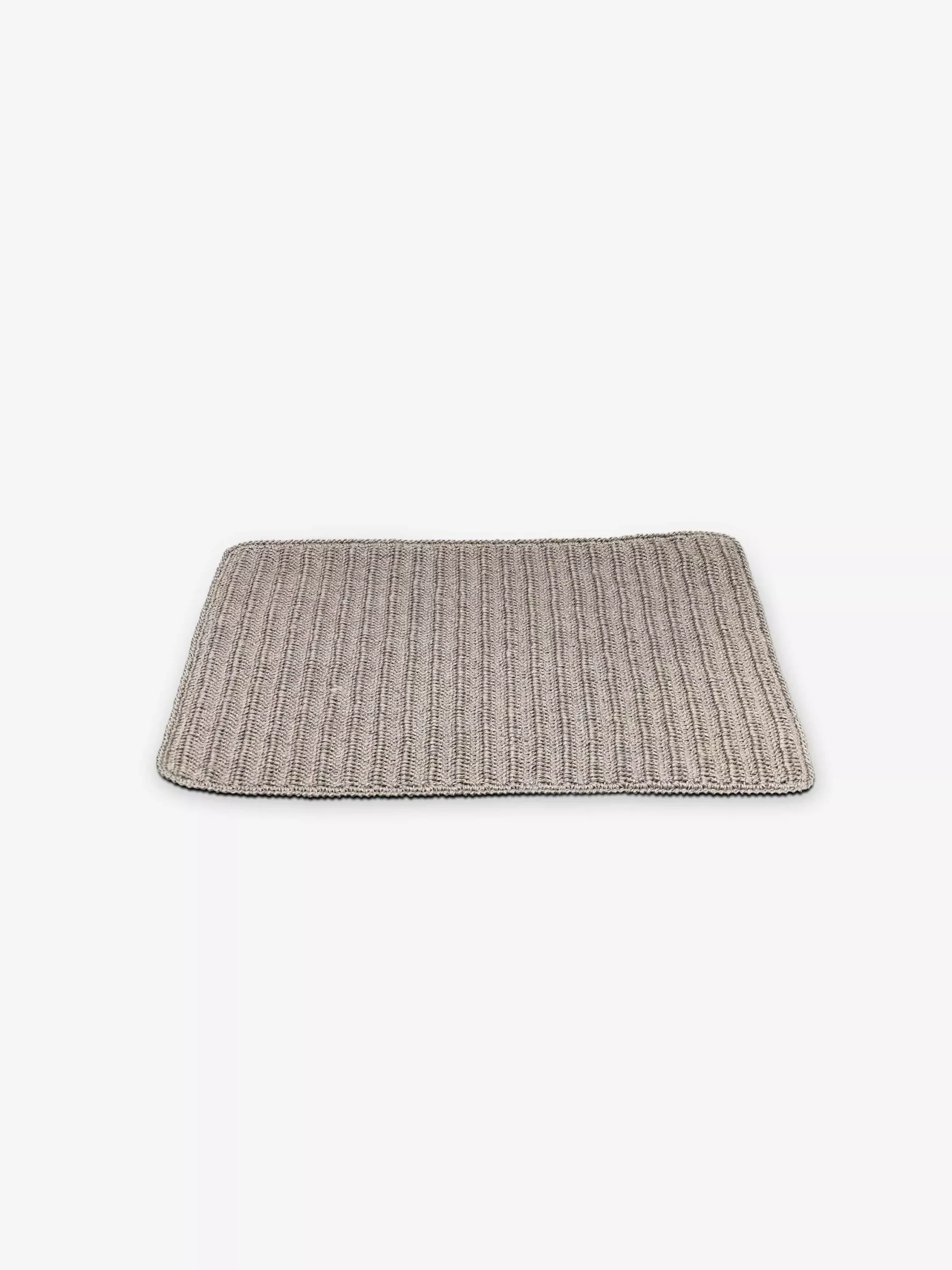 Italian Natural Linen Hand Knit Placemat in Natural