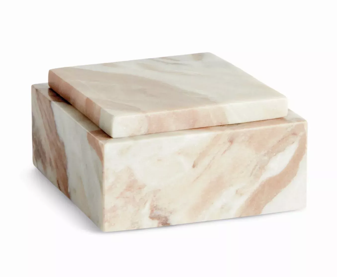 Jaqueline Square Lidded Marble Box