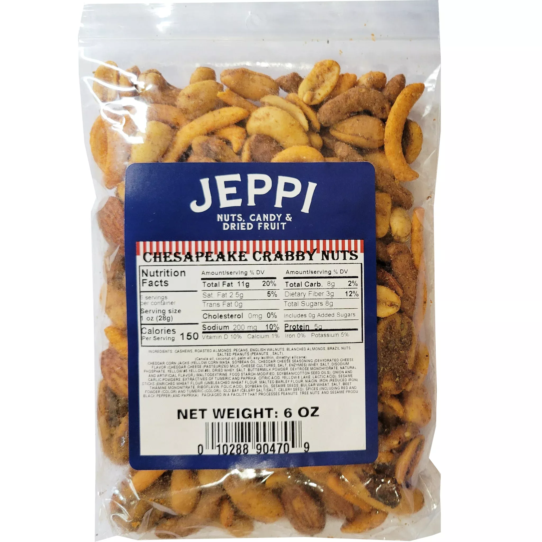 Jeppi Chesapeake Bay Crabby Nuts Mix 6oz.