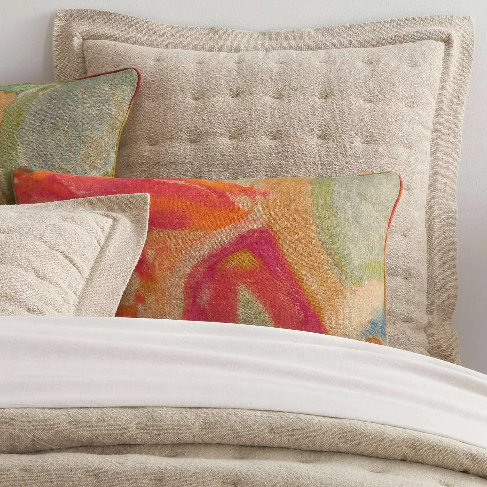 Jonah Linen Natural Quilted Sham