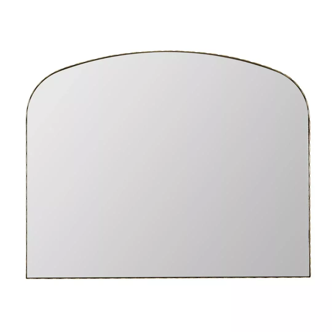 Jules Arched Scalloped Gold Mirror