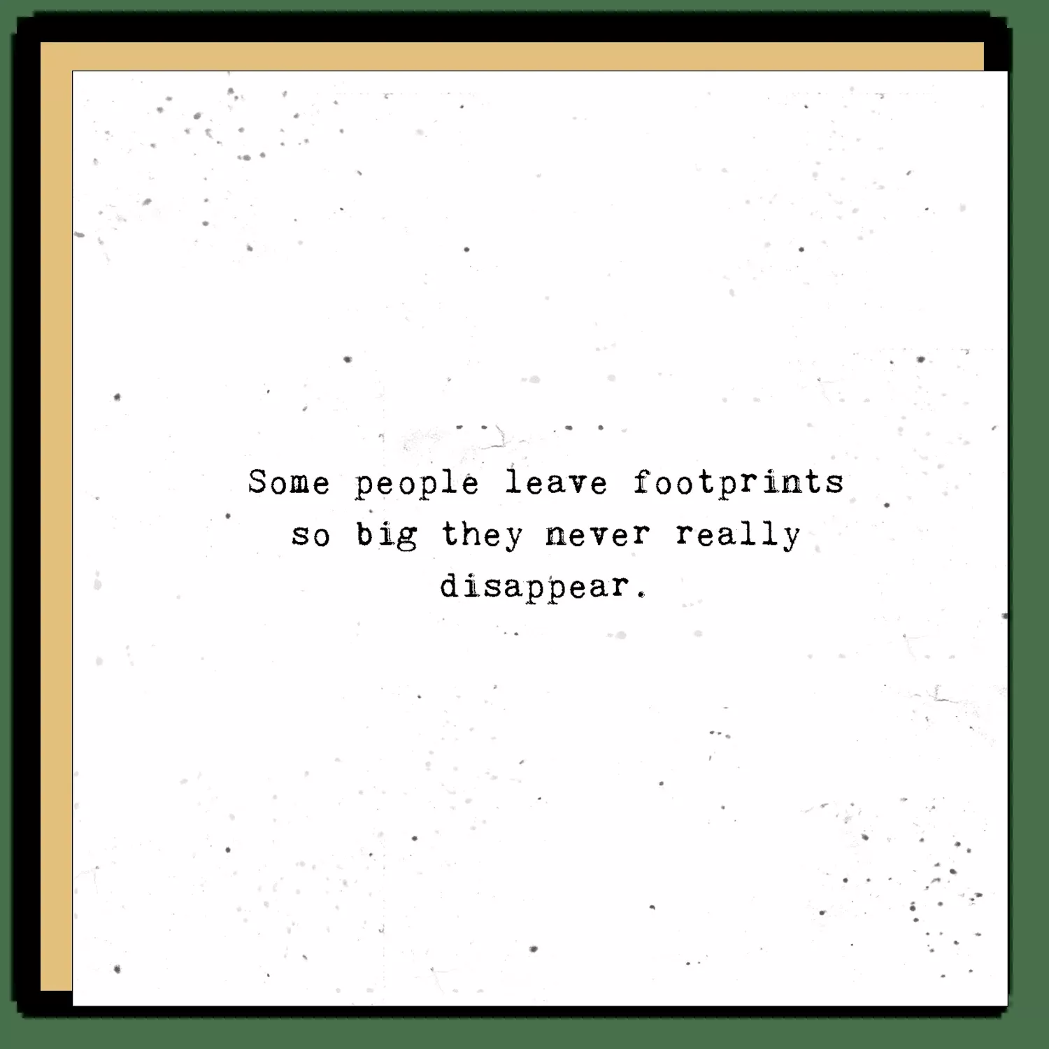 Keepsake Cards - Little Gem - Some people leave footprints