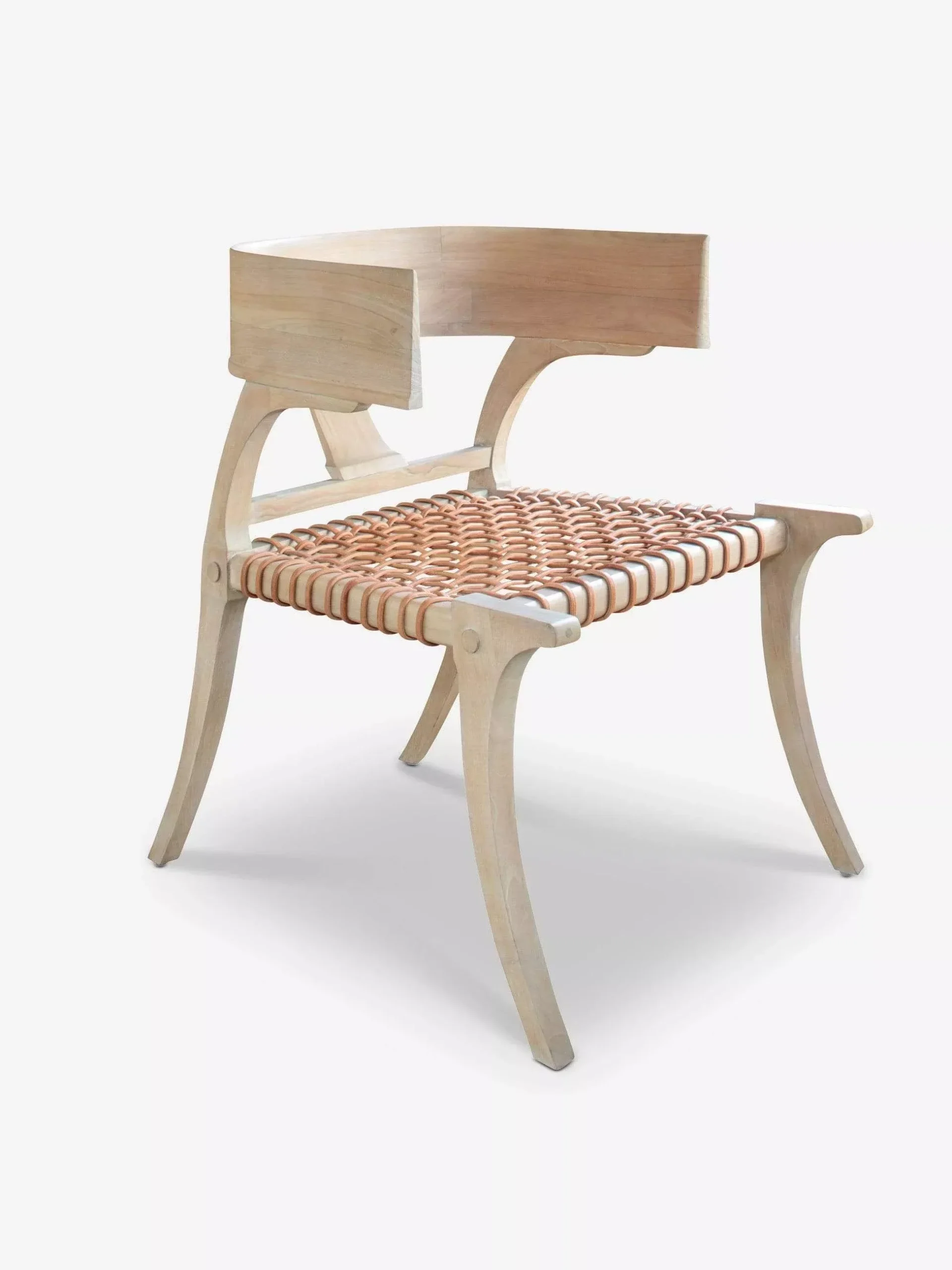 Klismos Low Back Chair in Teak