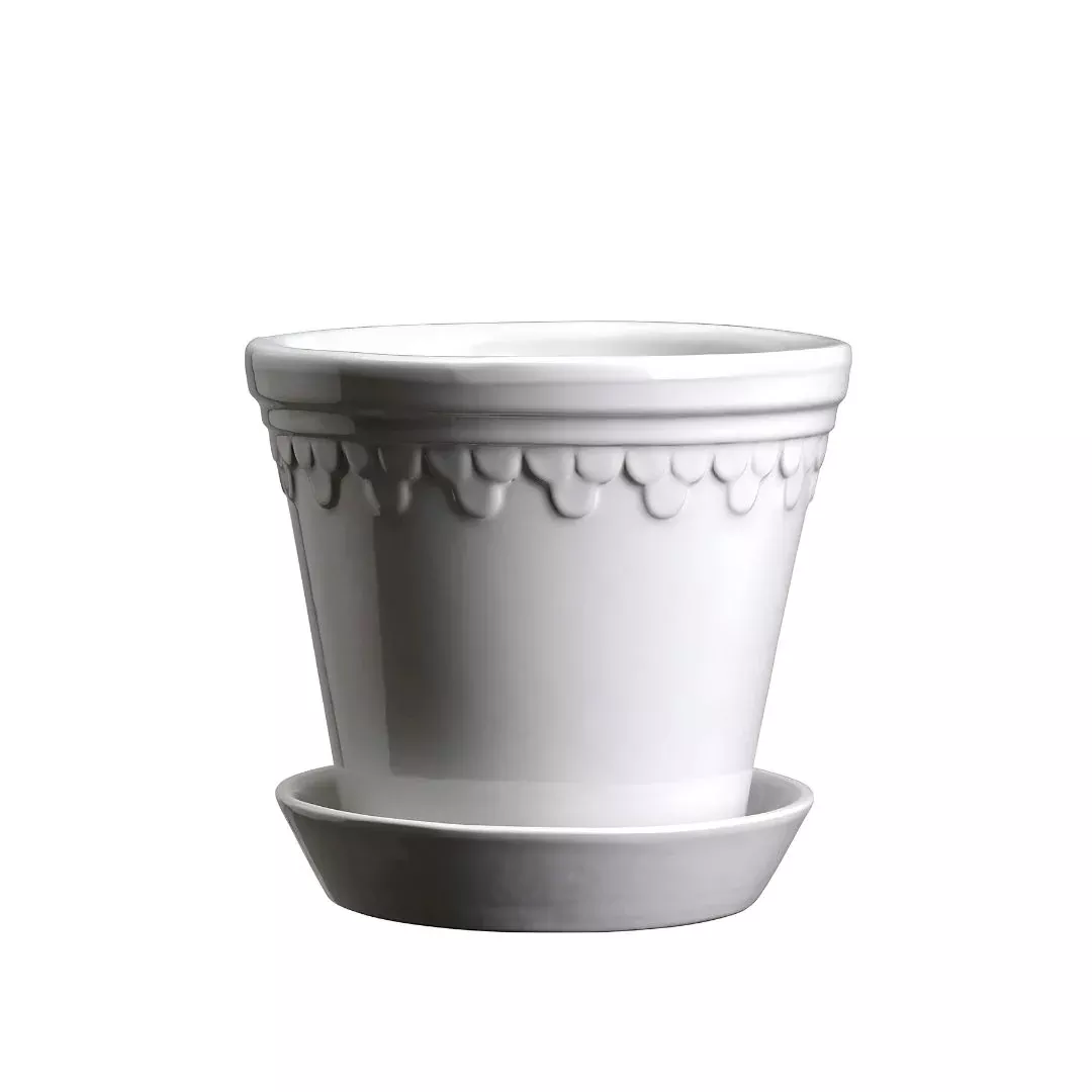 Kobenhavner Glazed Pot 14cm & 18cm - White