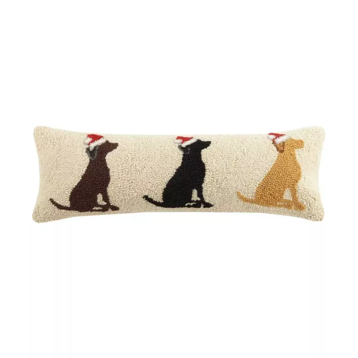 Labrador Dog with Santa Hat Hook Pillow