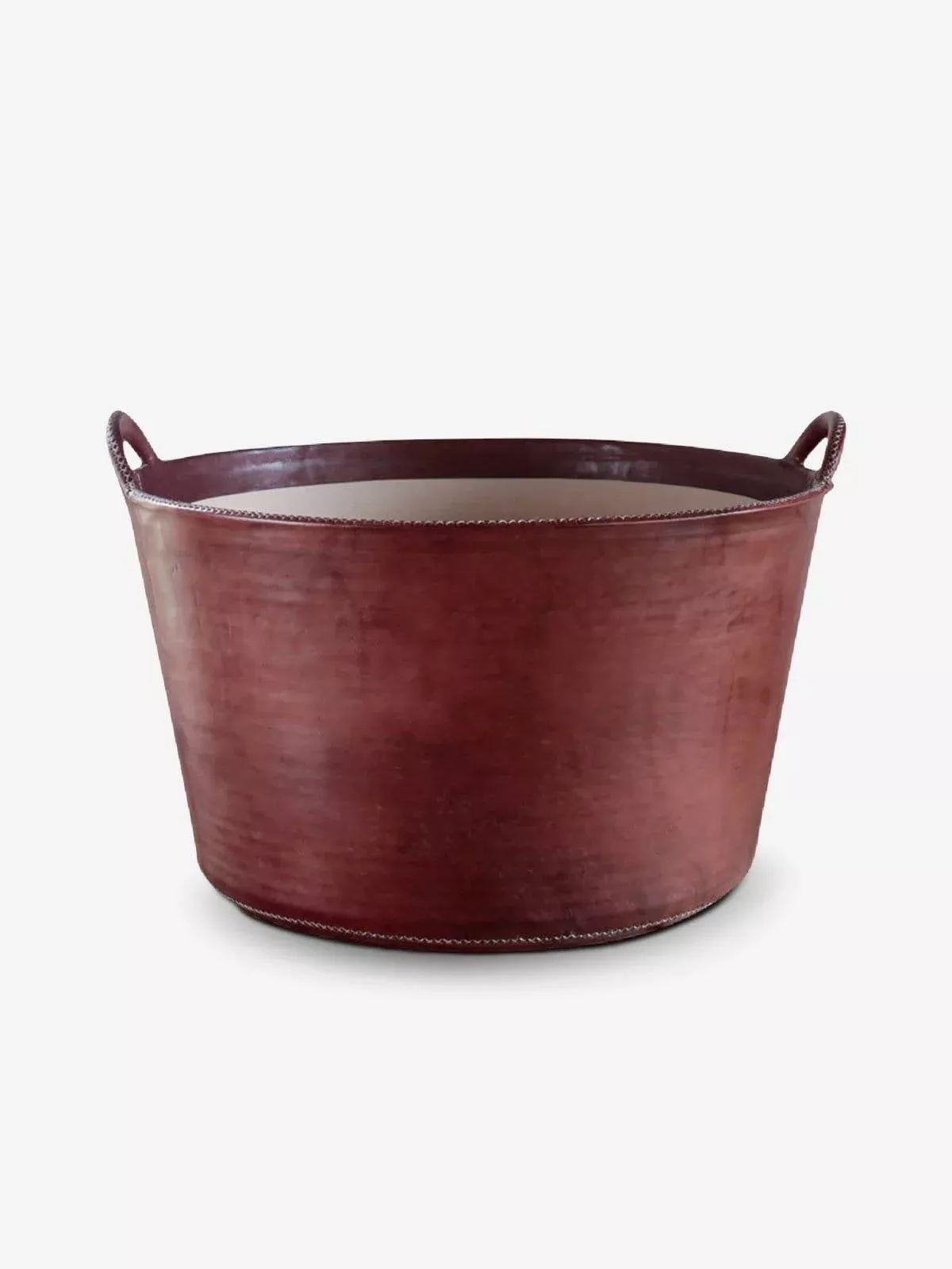 Large Leather Basket