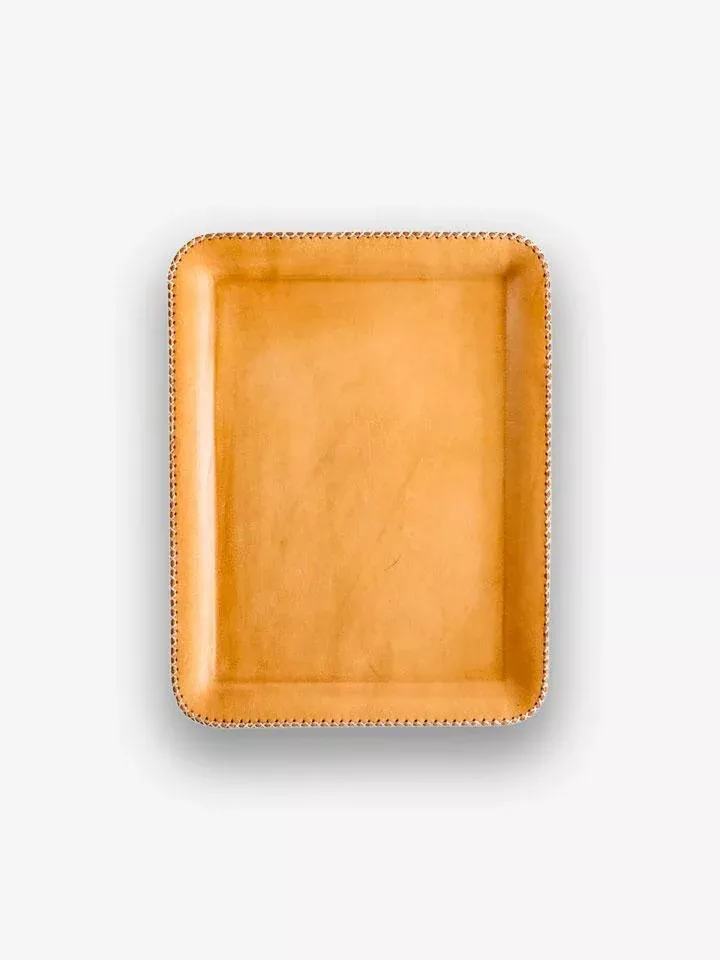 Large Rectangular Leather Tray