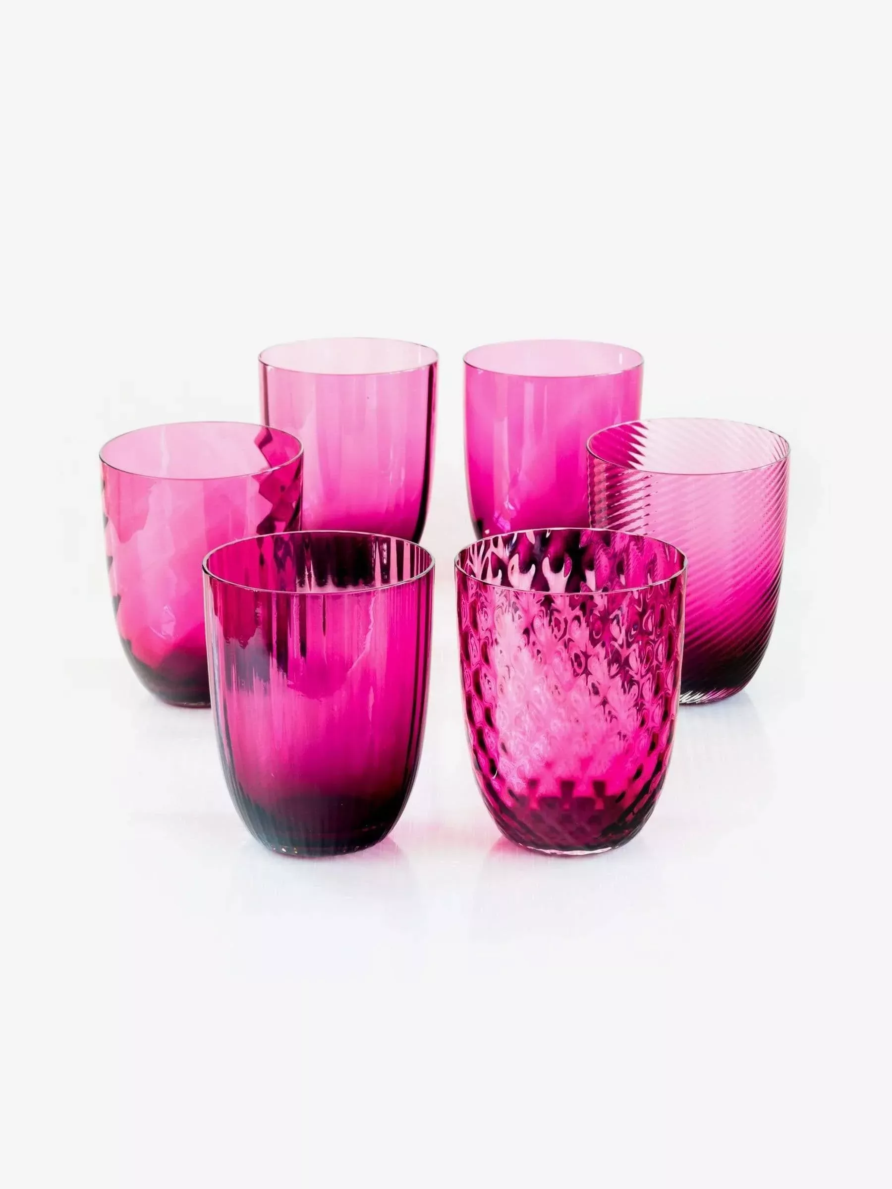 Lavorazioni Rubino Set of 6 Murano Water Glasses