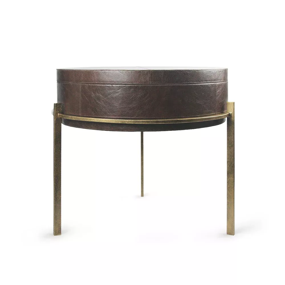 Leather Coffee Side Table