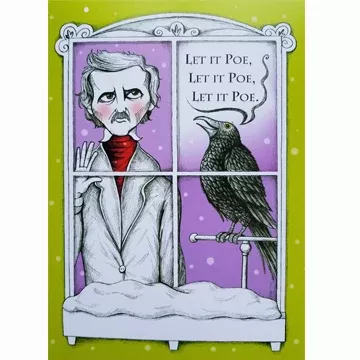 Let It Poe Christmas Card