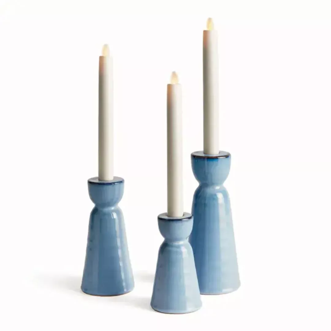 Libbey Taper Holder- Blue