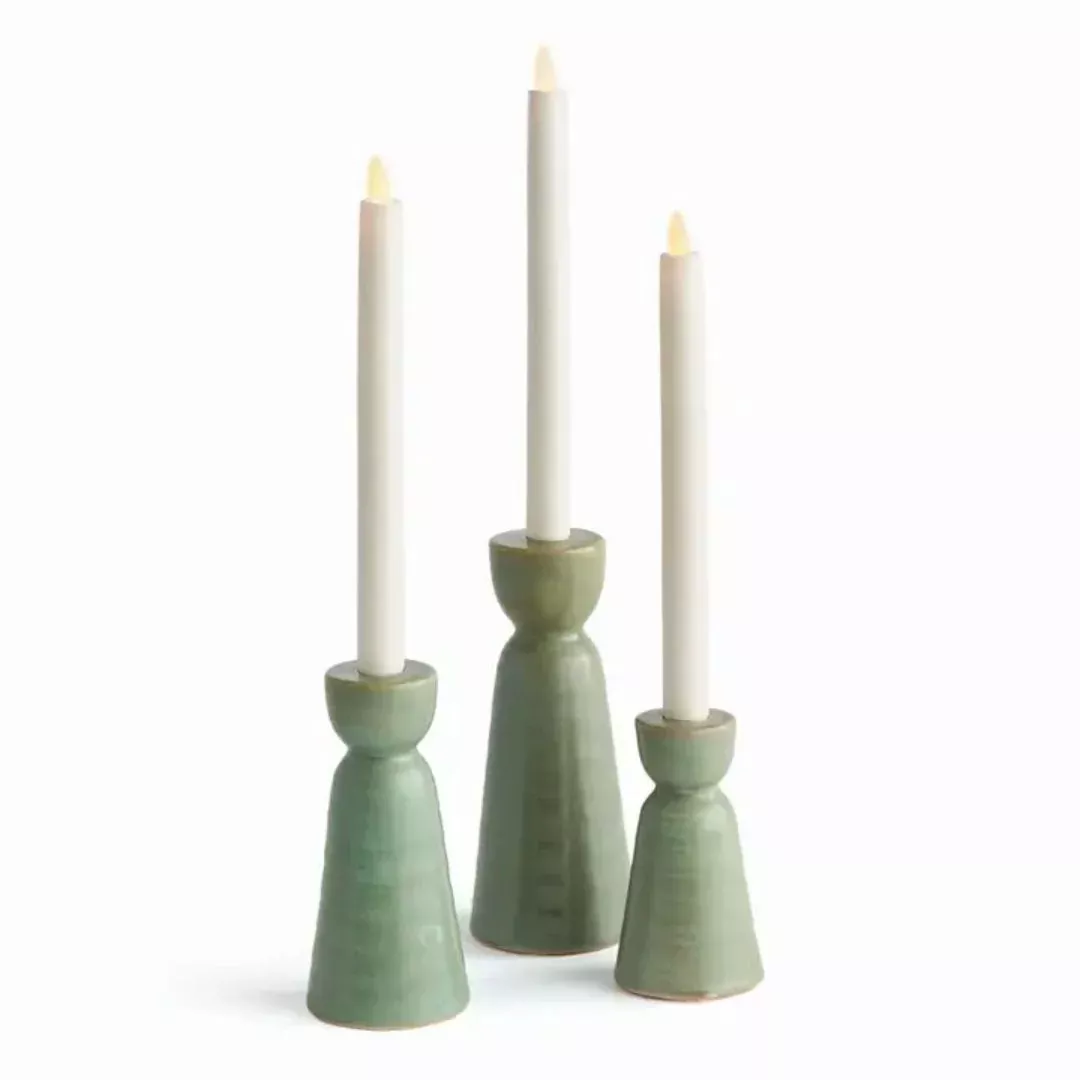 Libbey Taper Holder- Green