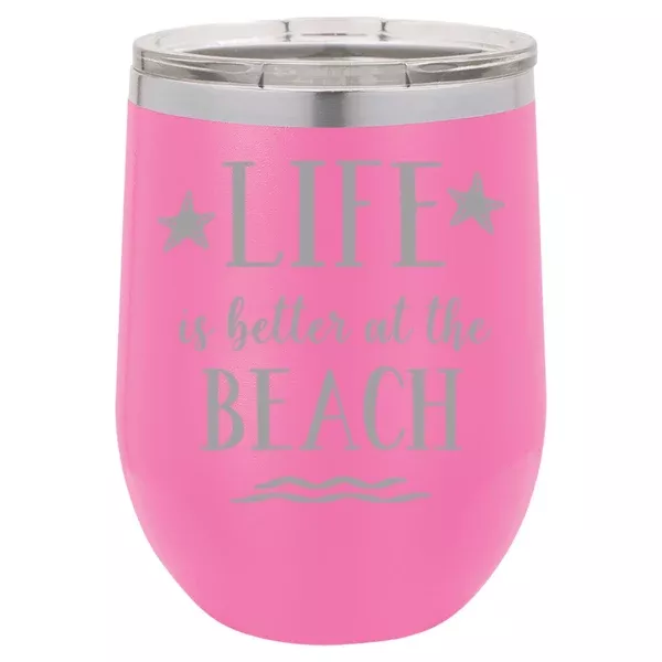 "Life Beach" 12 oz Wine Mug