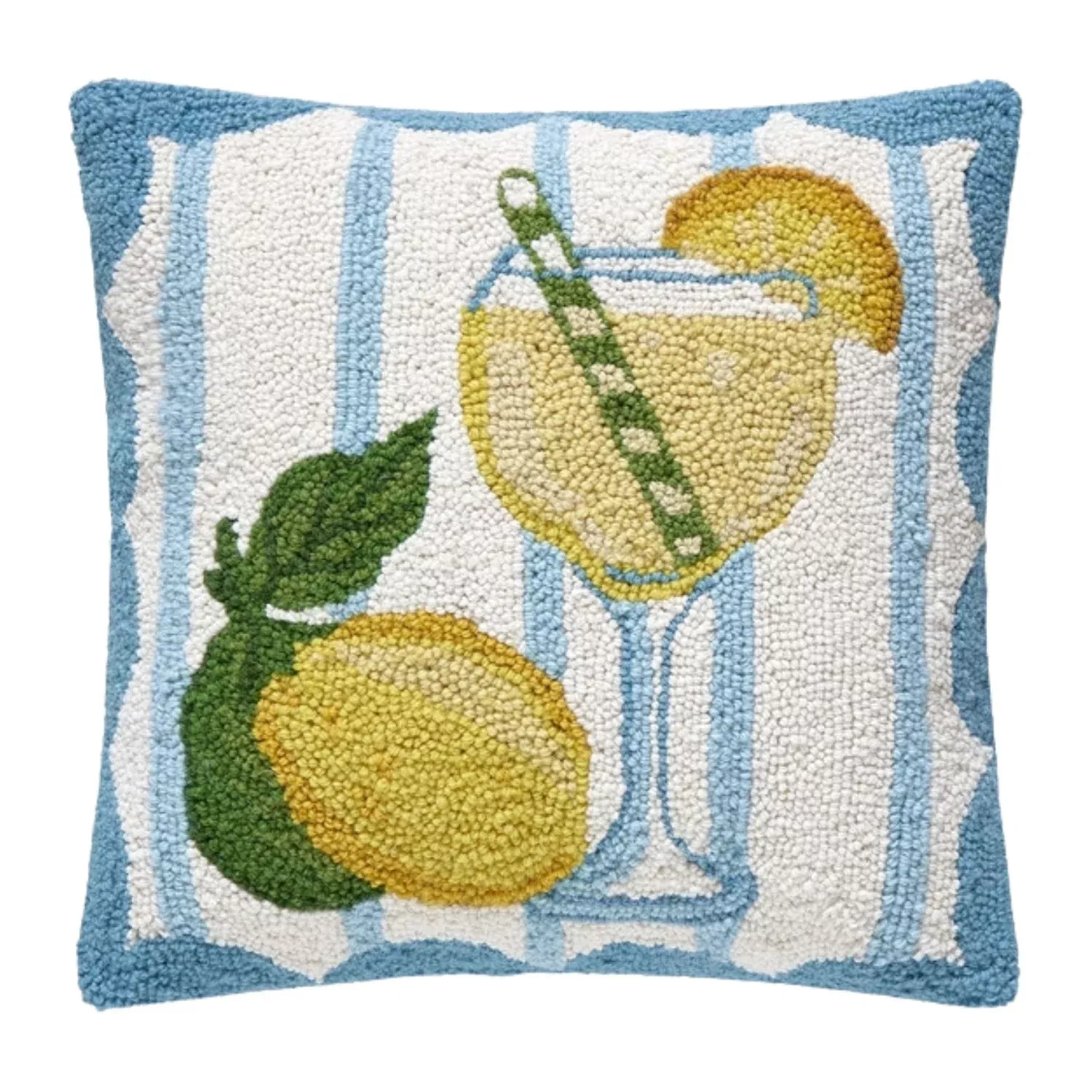 Limoncello Spritz Hook Accent Pillow, 16" x 16"