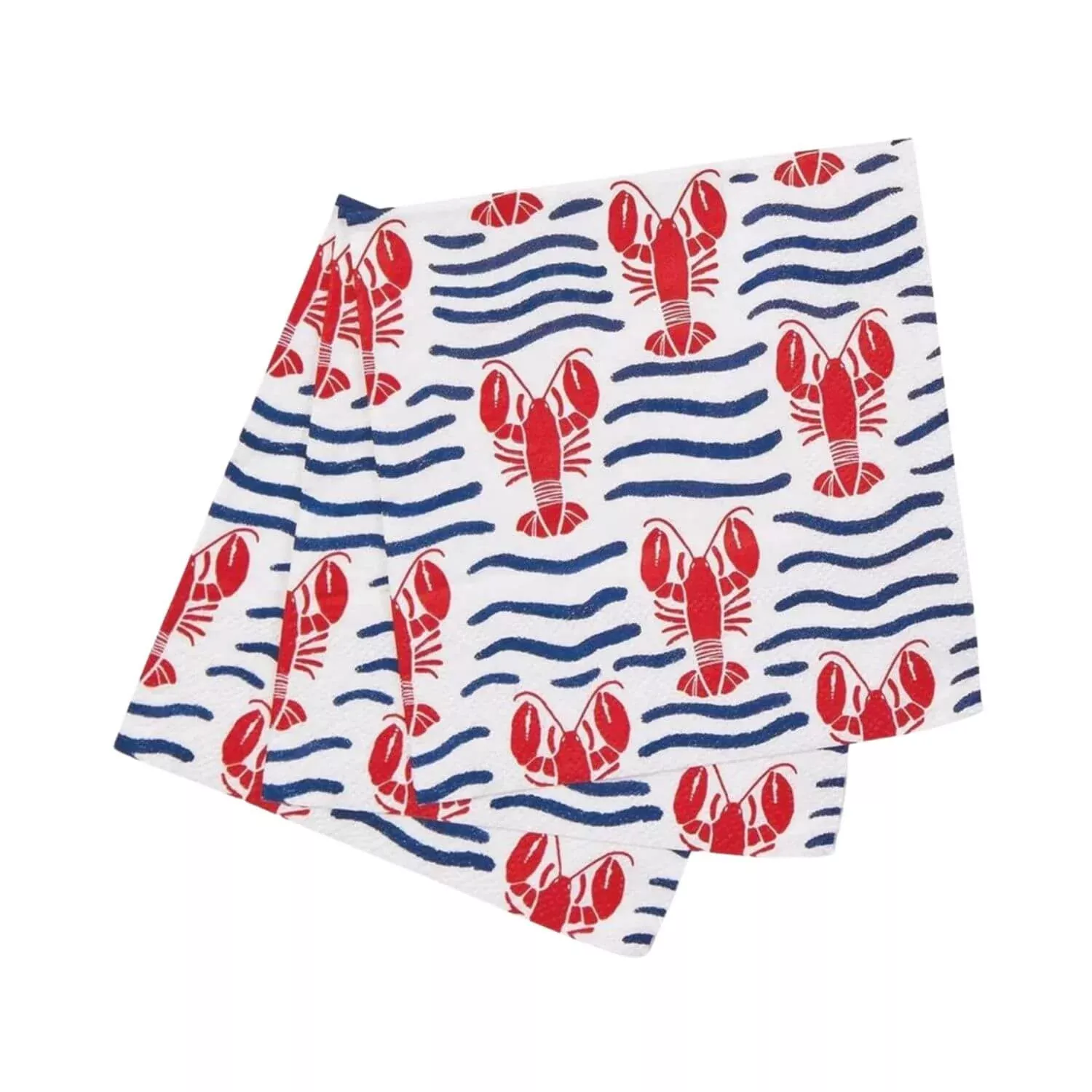 Lobster Waves Paper Cocktail Napkins (Pack of 20)