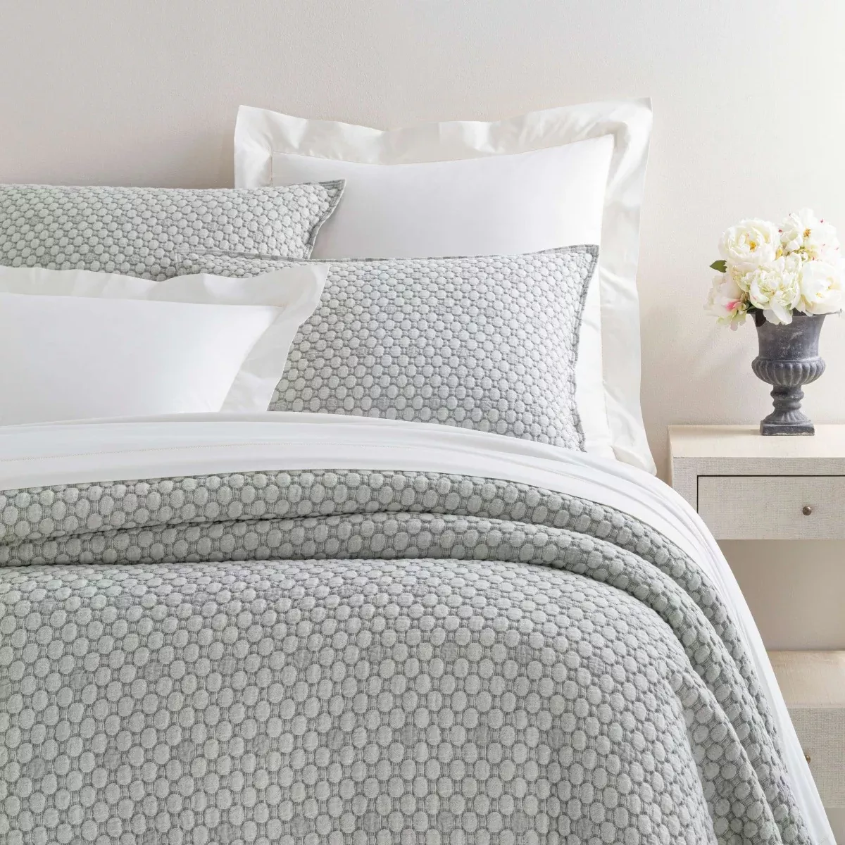 Lodi Silver Matelasse Coverlet