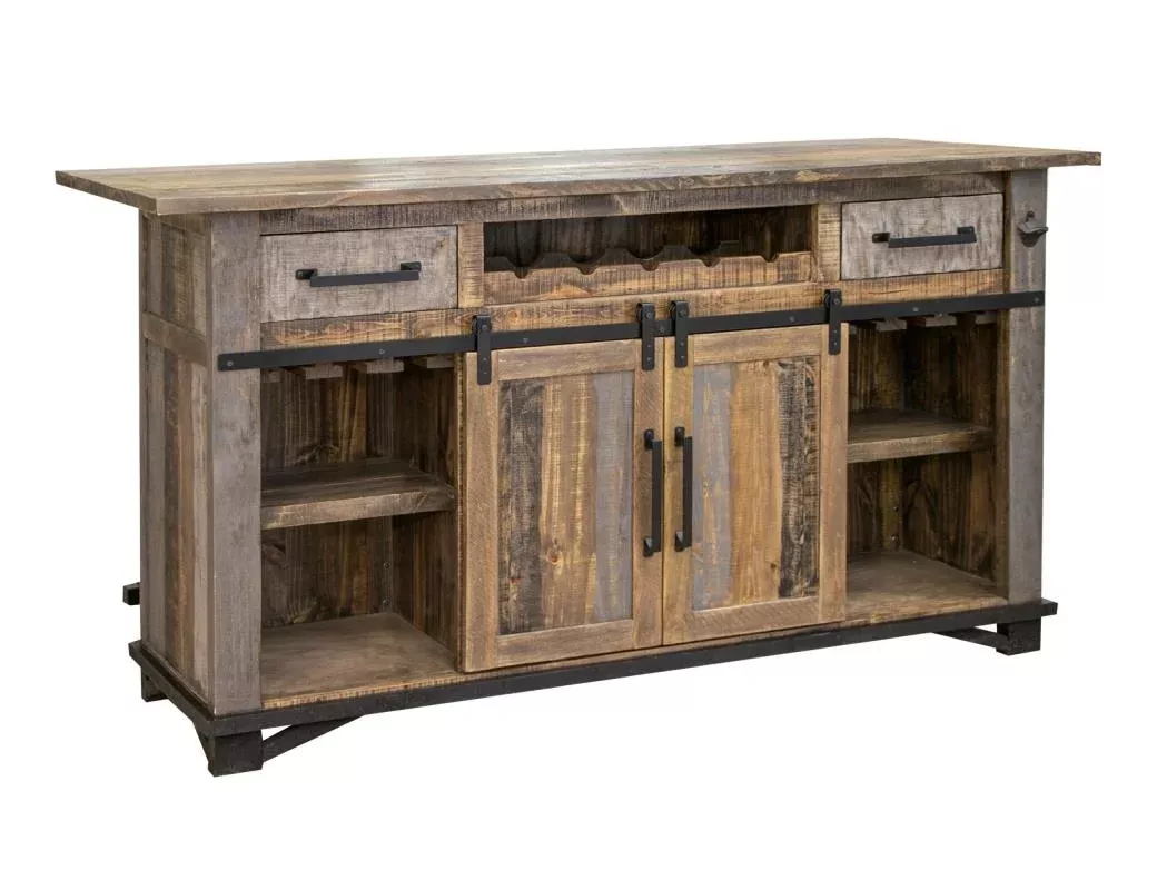 Loft Brown 2 Drawers and 2 Doors, Bar