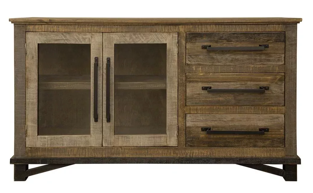Loft Brown 3 Drawers, 2 Doors Buffet