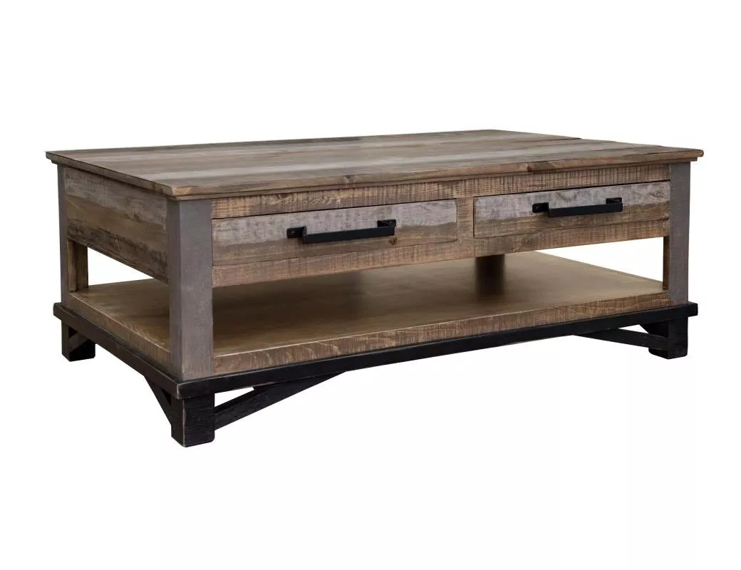 Loft Brown Cocktail Table 4 Drawers