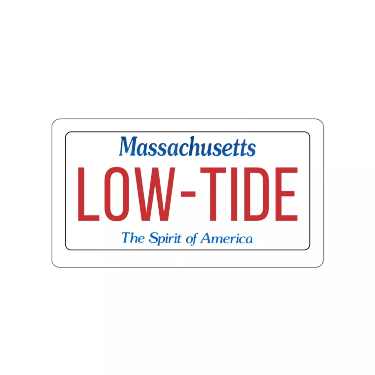 Low tide license plate Sticker