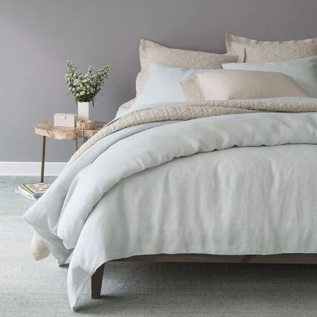 Lush Linen Sky Duvet Cover