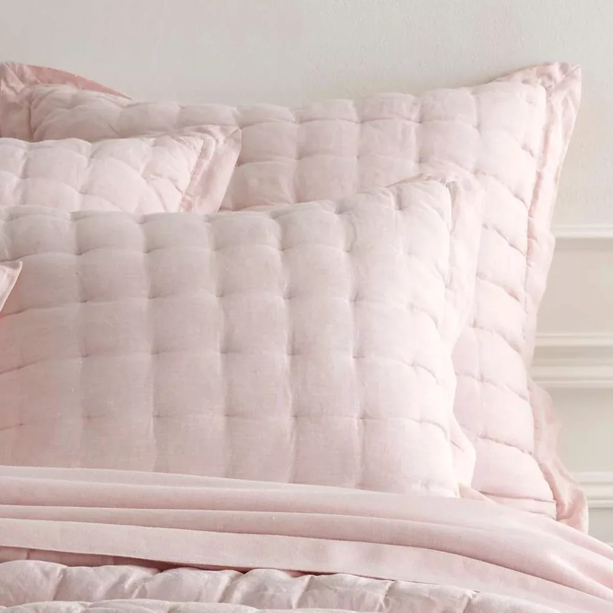Lush Linen Slipper Pink Puff Sham