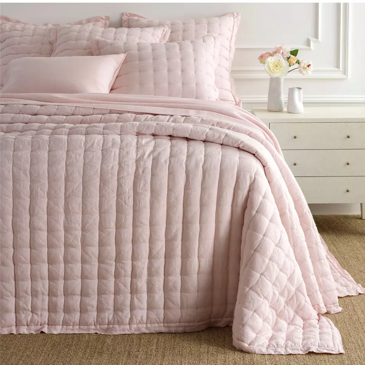 Lush Linen Slipper Pink Puff