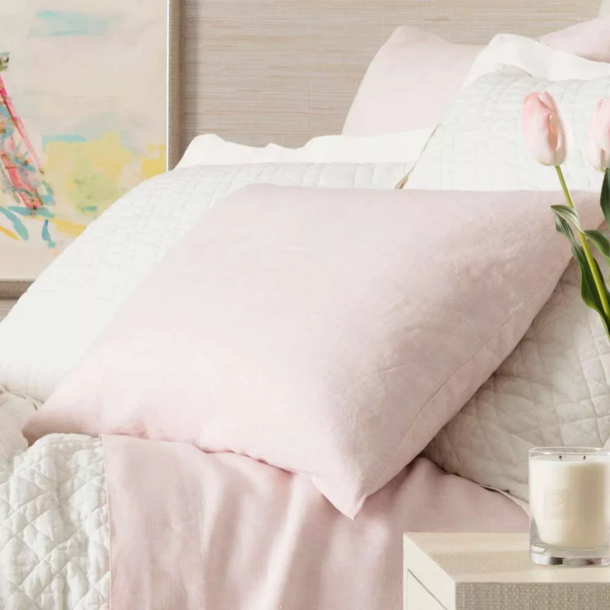 Lush Linen Slipper Pink Sham
