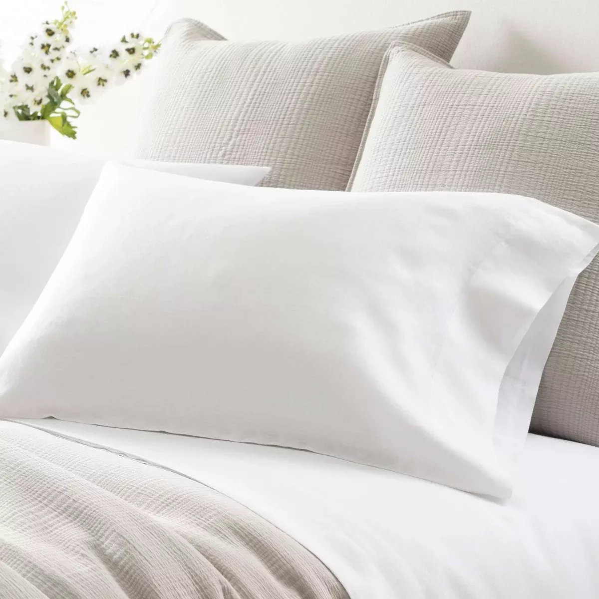 Lush Linen White Pillowcases