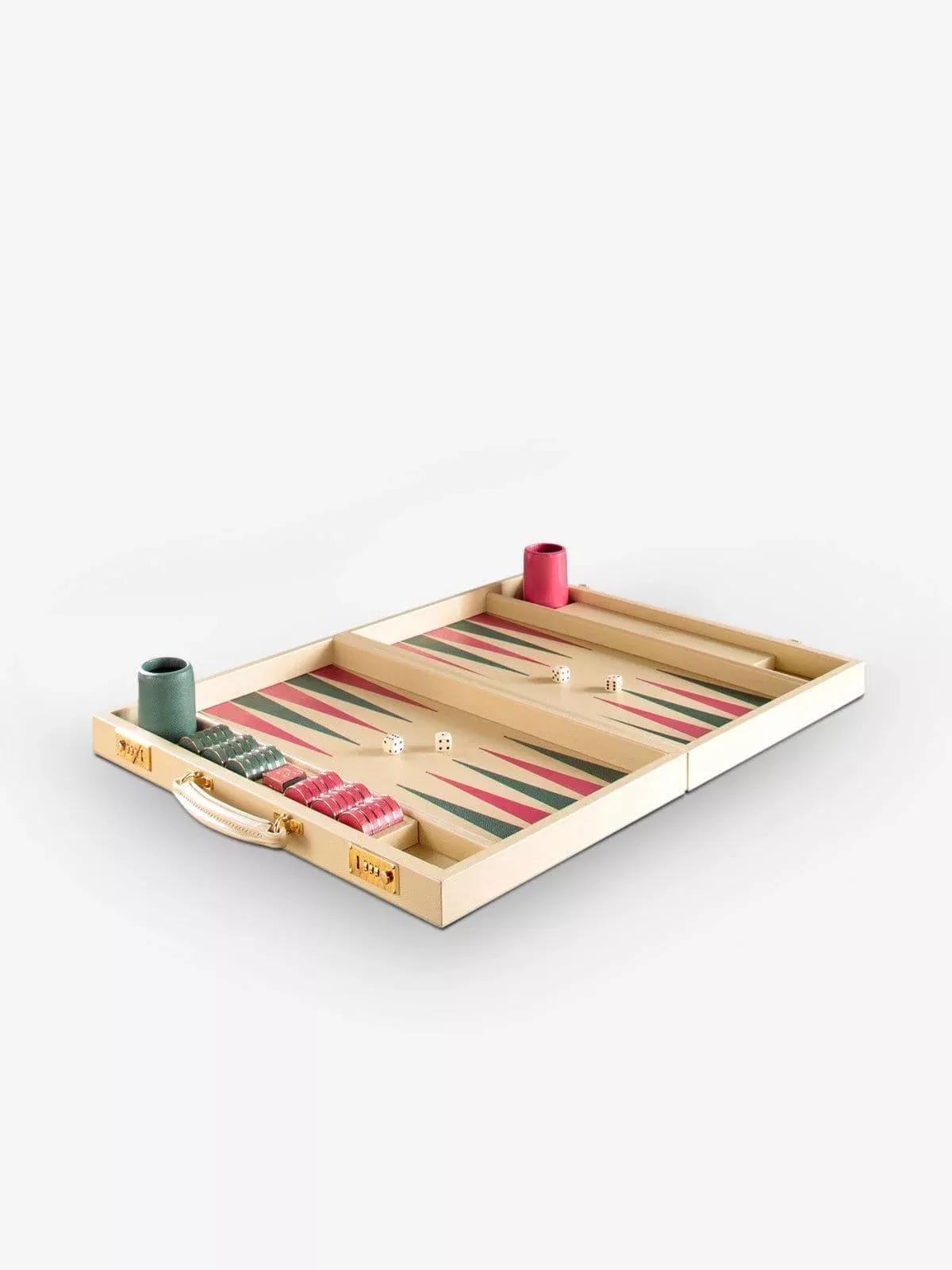 Magnolia and Rose Leather Backgammon Board