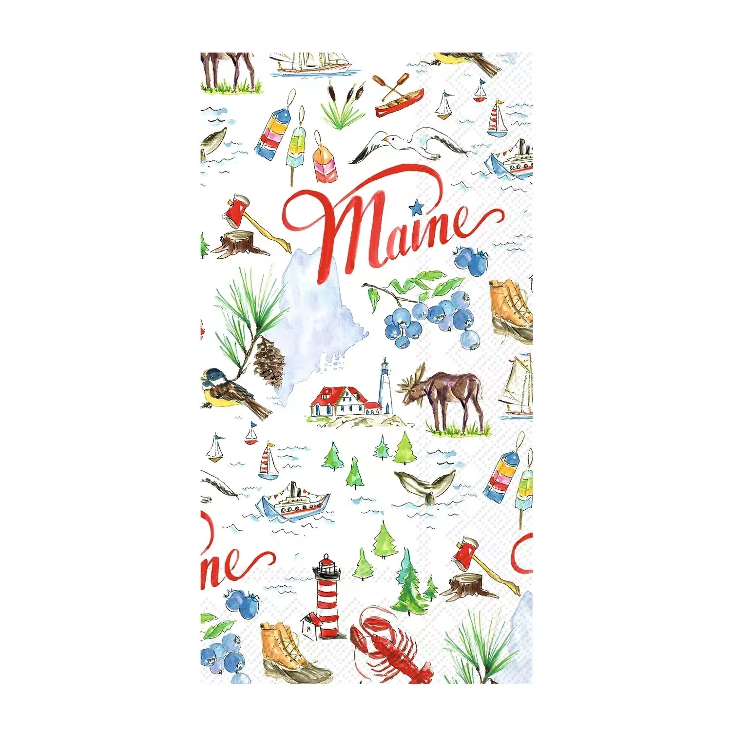 Maine State Paper Guest Towels (Pack of 16)