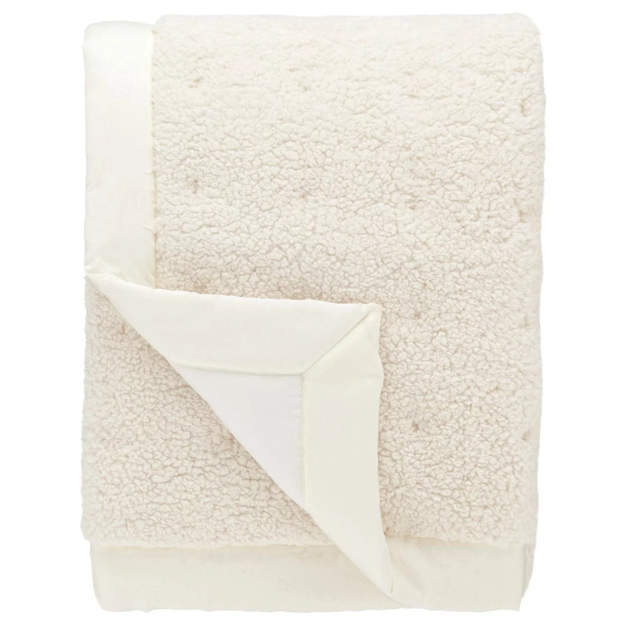 Marshmallow Fleece Ivory Puff Throw