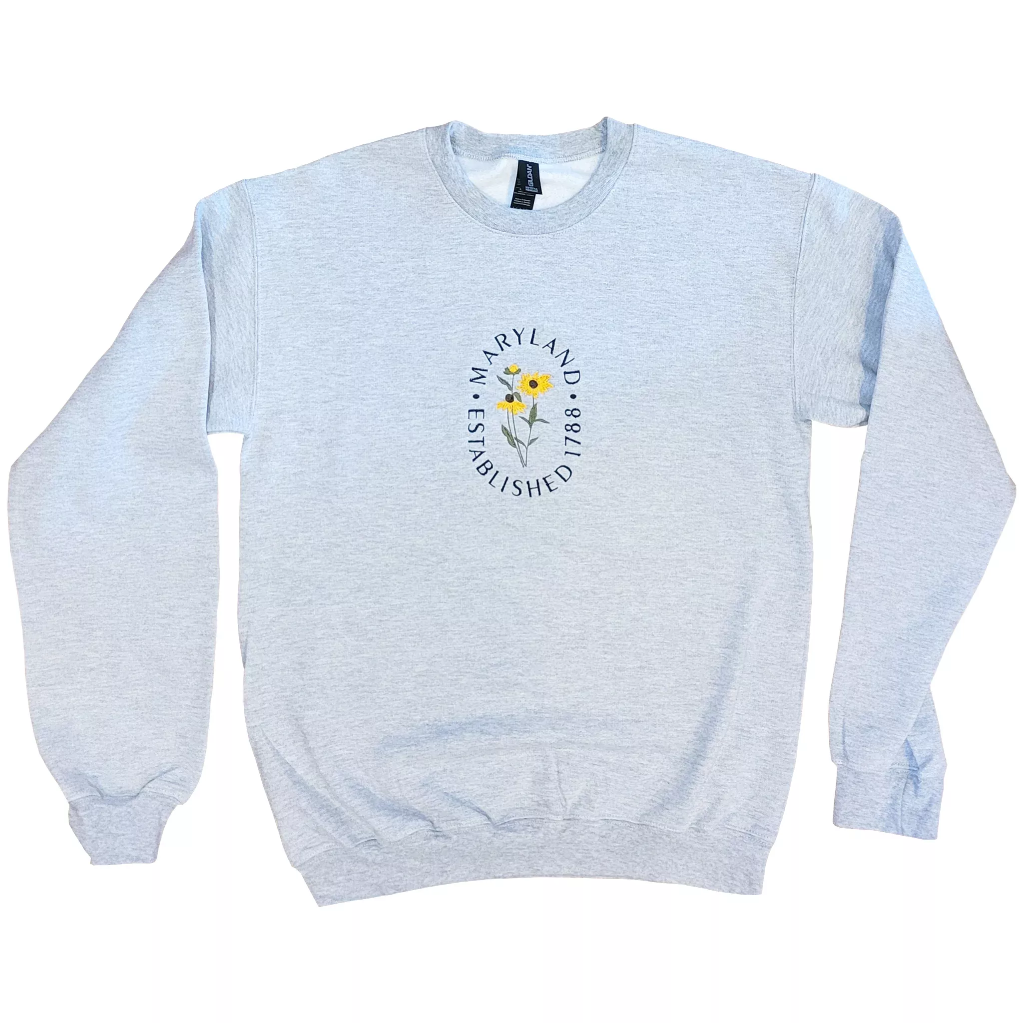 Maryland Black Eyed Susan Embroidered Sweatshirt