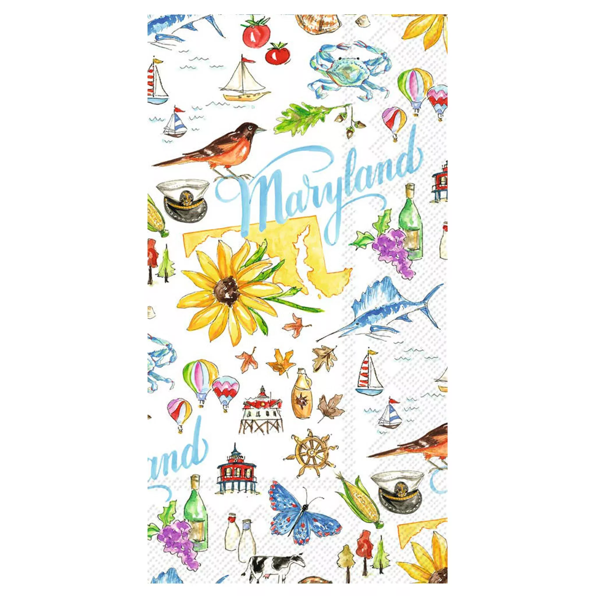 Maryland Collage Guest Towel Paper Lunch Napkins