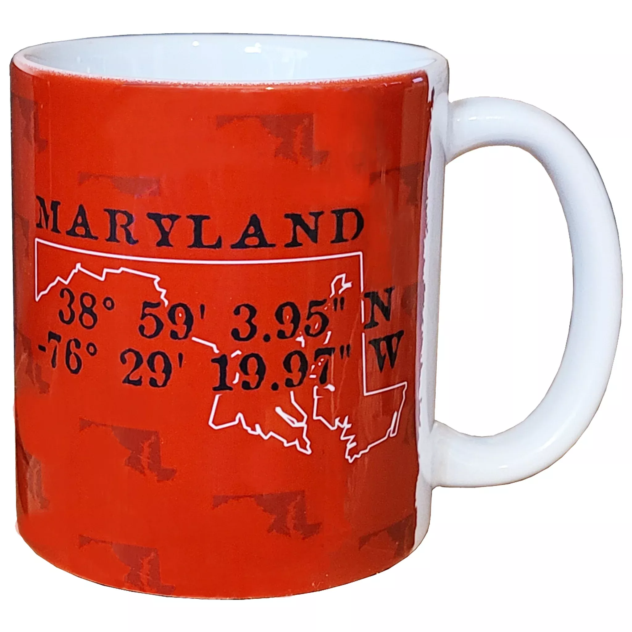 Maryland Coordinates Red Coffee Mug
