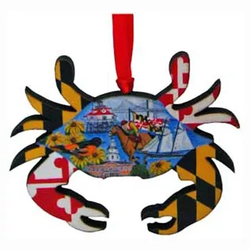 Maryland Crab Collage Ornament