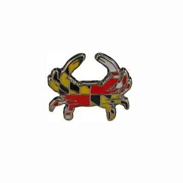 Maryland Flag Crab Small Tack Pin - Die Cut