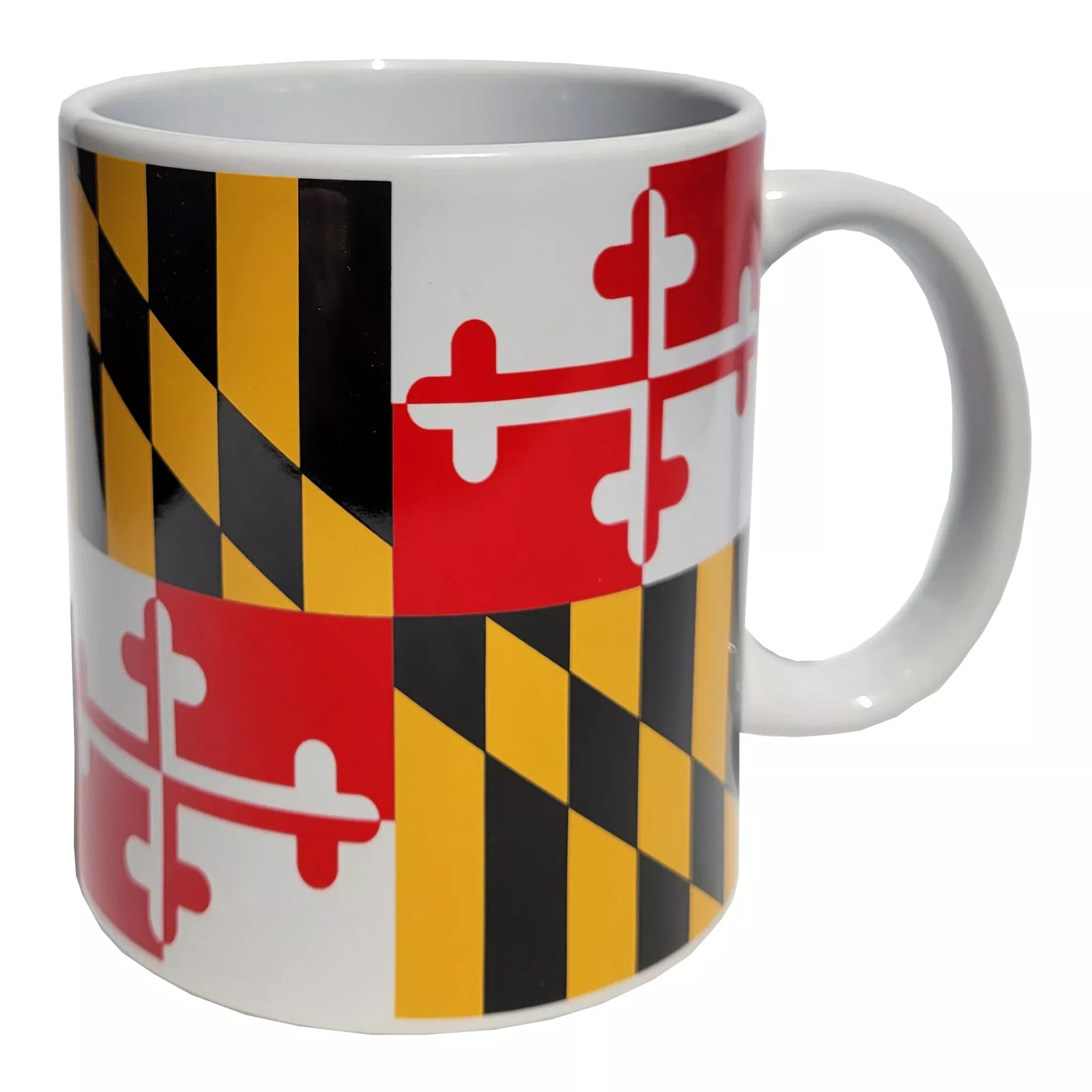 Maryland Flag Full Wrap White Coffee Mug