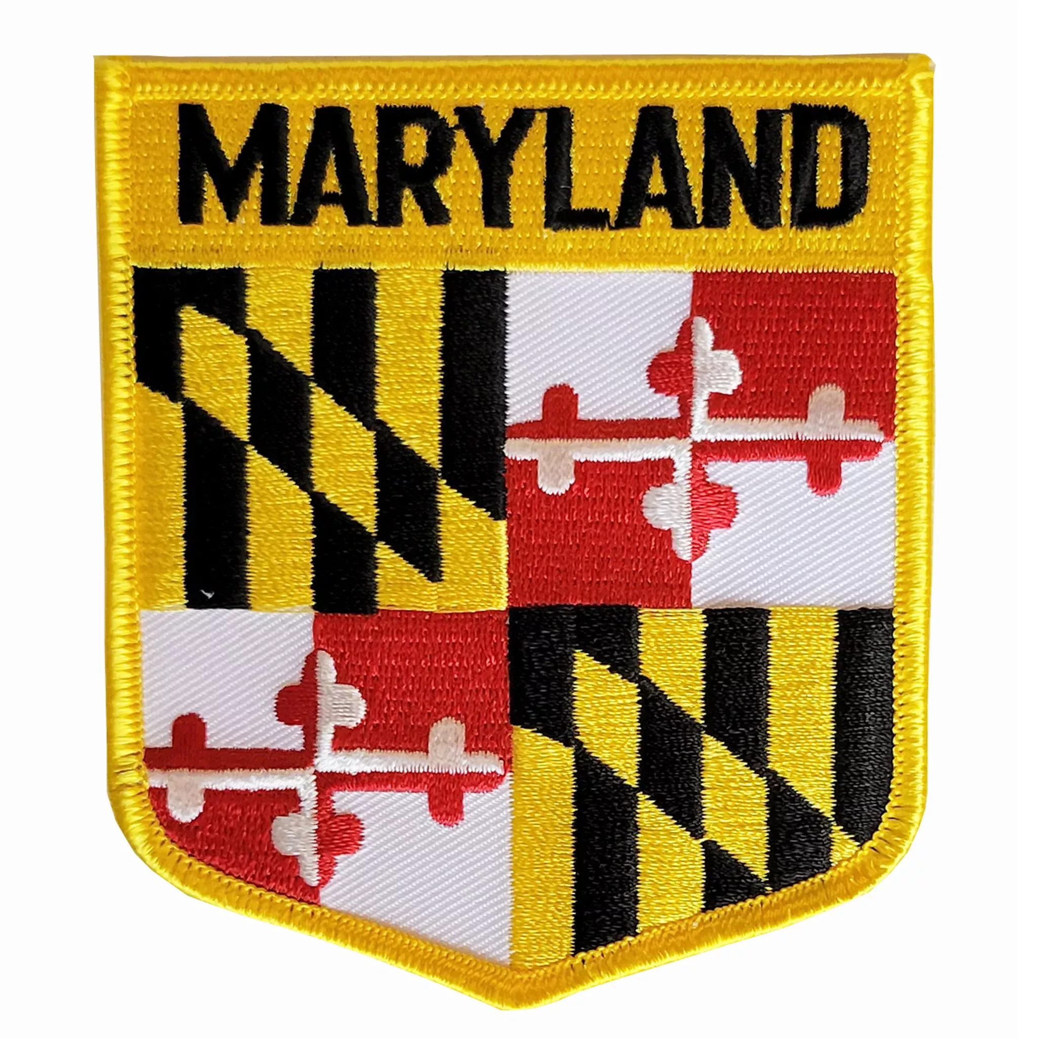 Maryland Flag Shield Patch - Sew or Iron-On