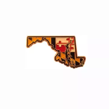 Maryland Flag State Shaped Tack Pin