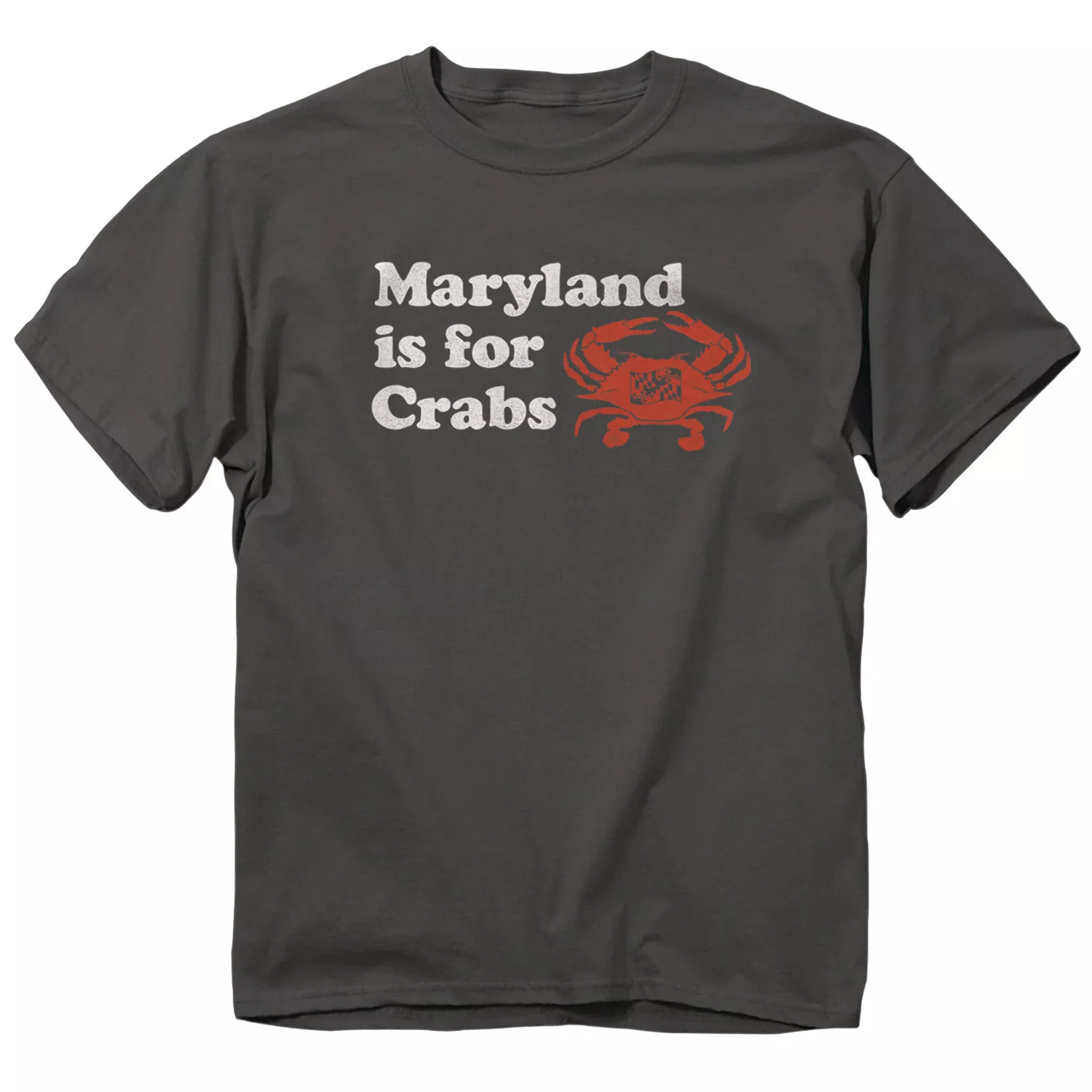 Maryland Is For Crabs Charcoal Gray T-Shirt