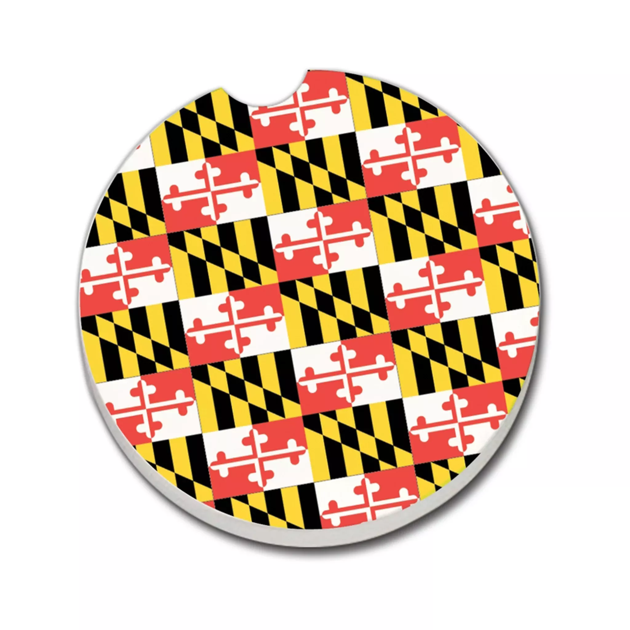 Maryland Multi Flag Absorbent Stone Car Coaster