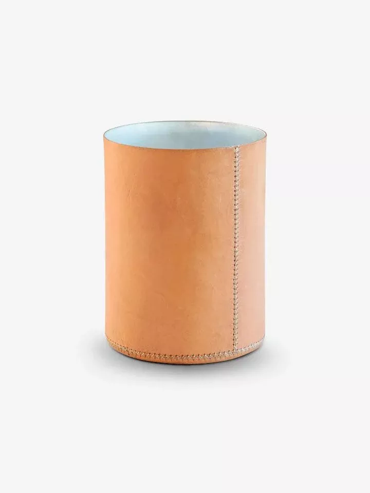 Medium Waste Paper Basket in Leather